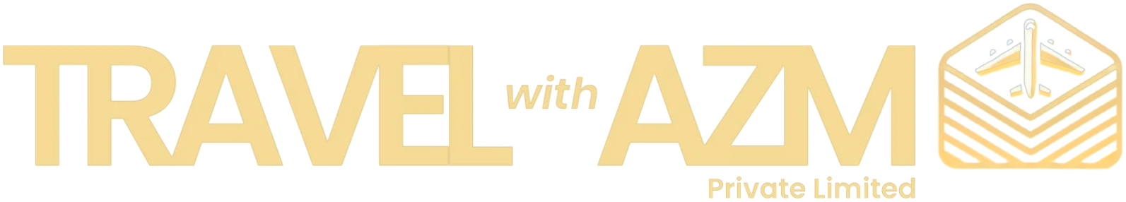 Travel with AZM logo (gold)
