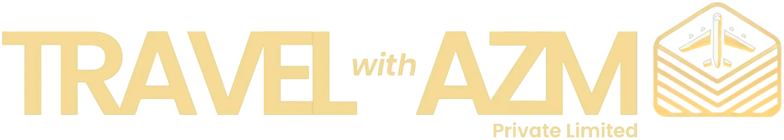 Travel with AZM logo (gold)